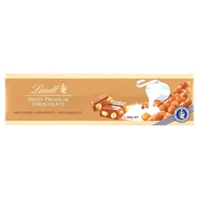 LINDT SWISS PREMIUM MILK CHOCOLATE WITH WHOLE HAZELNUTS GIANT XXL 300G/10.58oz