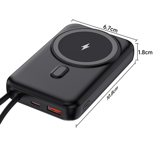 10,000mAh Magsafe Battery Pack Portable Wireless Charger Magnetic Power Bank USB - Picture 14 of 16