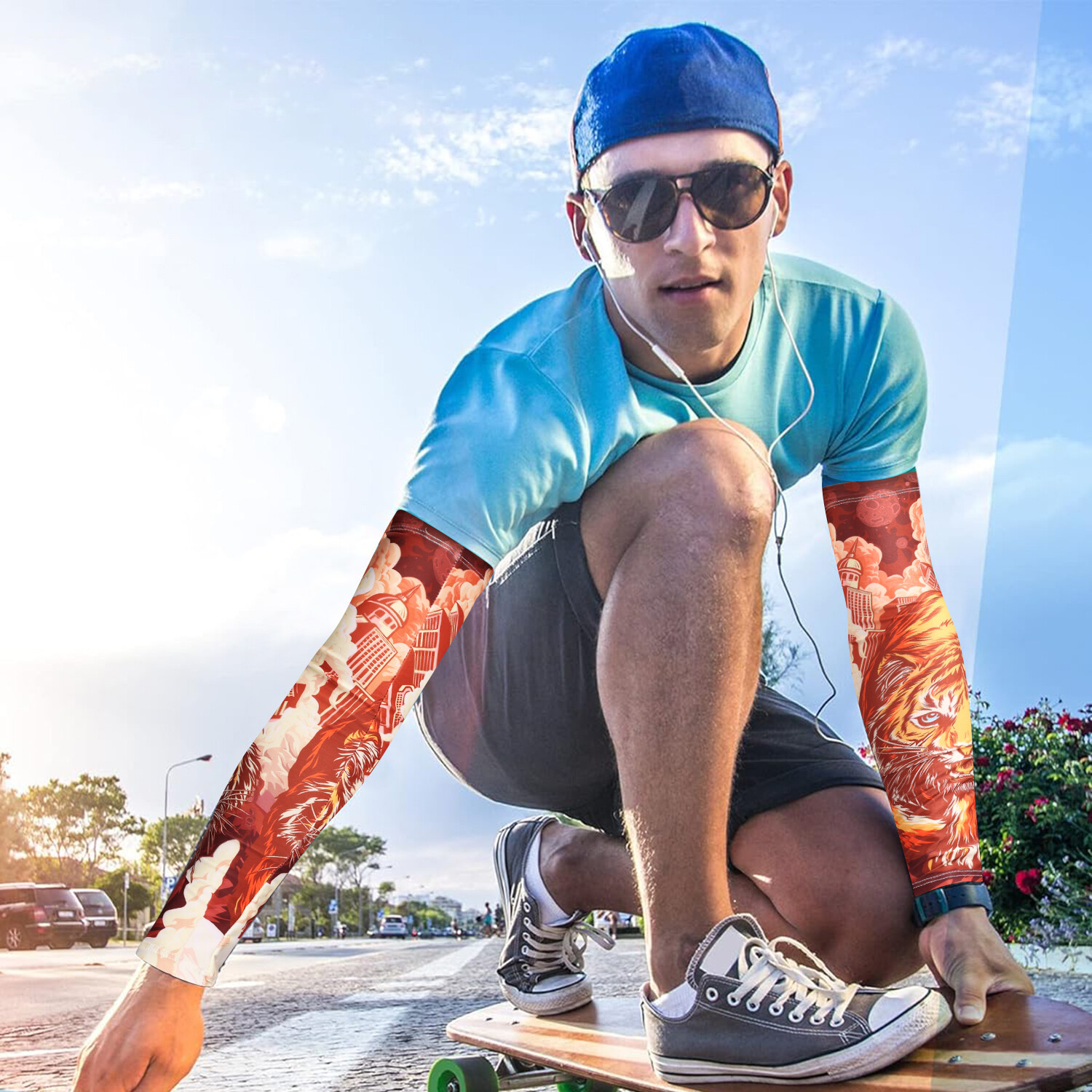 Tattoo Sunscreen Sleeve Arm Protection Block UV Anti-skid Breathable Cycling USA