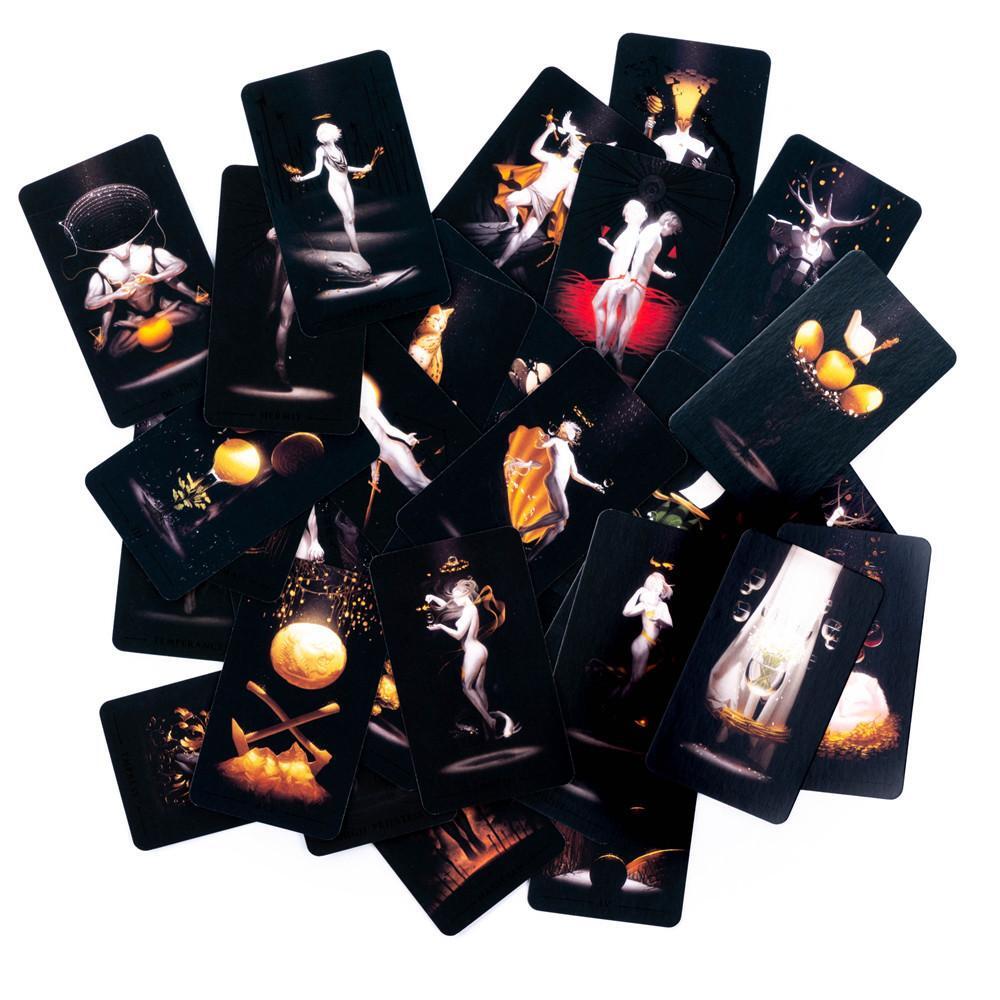 True Black Tarot Cards, 78-card Set for Divination, Gift True Black Tarot Cards, 78-card Set for Divination, Gift