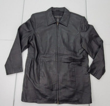 Centigrade Women M Black Genuine Leather Jacket/coat 2 Way Zipper Used