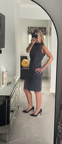 Reiss Midnight MINA Cowl-Back Shift Dress Size UK 8 - £185.00. - Picture 8 of 12