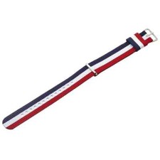 Daniel Wellington Men's Watch Strap White and Red, Cambridge Blue 0403DW