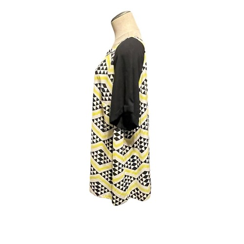 SIMPLY BE: Geometric Pattern Blouse/ Top With Black Sleeves / Women Size 18 - Picture 5 of 8