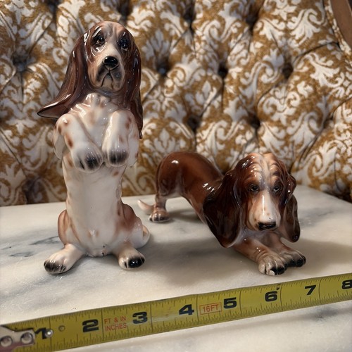 Vintage Basset Hound Figurines