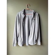 Under Armour Women's Gray Full Zip Hoodie Sweatshirt Large Active Athleisure