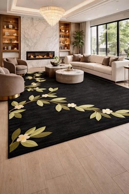 Multicolor Leaf  Hand Tufted Wool Handmade Area Rugs for Home, Living Room