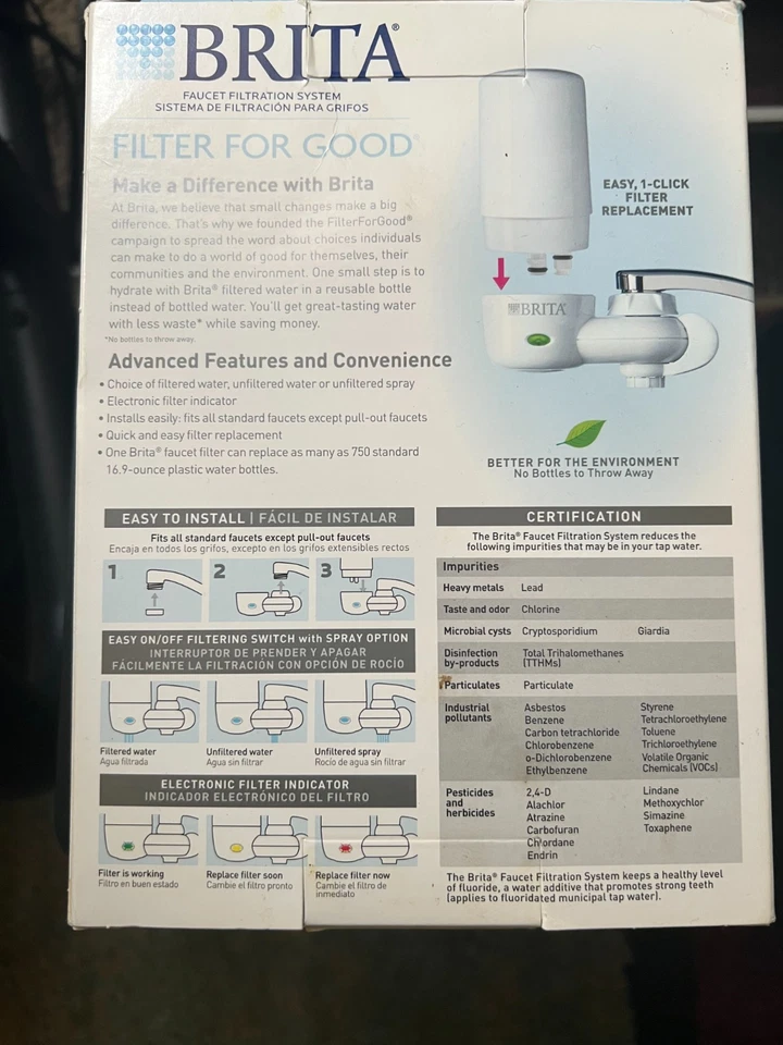 BRITA- Faucet Water Filter System Filtration Purifier- No Tools Needed - Image 2 of 4