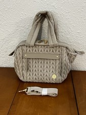 HAPP Brand Diaper Bag Paige Mini Beige Crossbody Strap Padded Handles 11 x 6 x 8