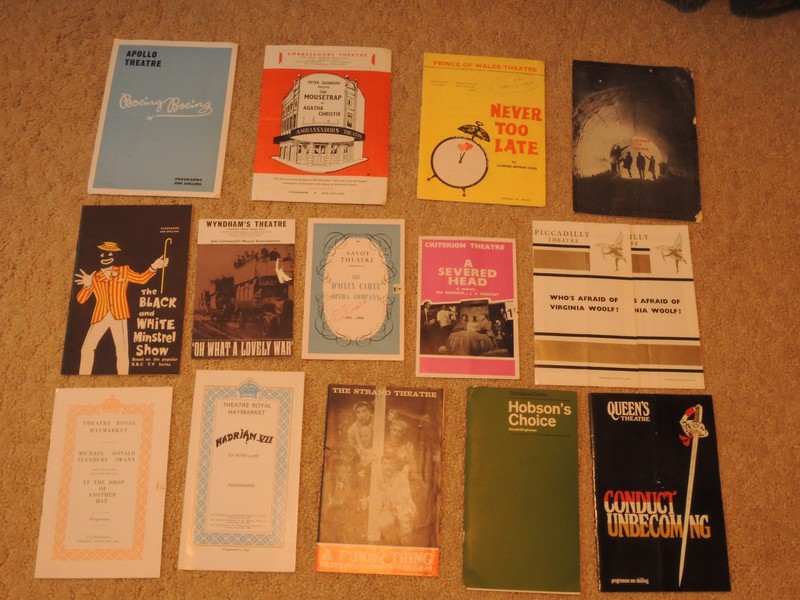 1960s LONDON THEATRE PROGRAMS - LOT OF 15 - Similar to Playbills