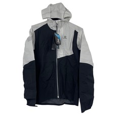 NEW Salomon Bonatti Trail Jacket Waterproof Womens M Black White Breathable