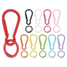 10 Pcs Spring Snap Clip, Candy Color Spring Snap Keychain Hook, Multicolored