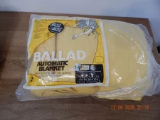Vintage Sears Electric Heated Blanket YELLOW Full Size BALLAD DUAL CONTROL