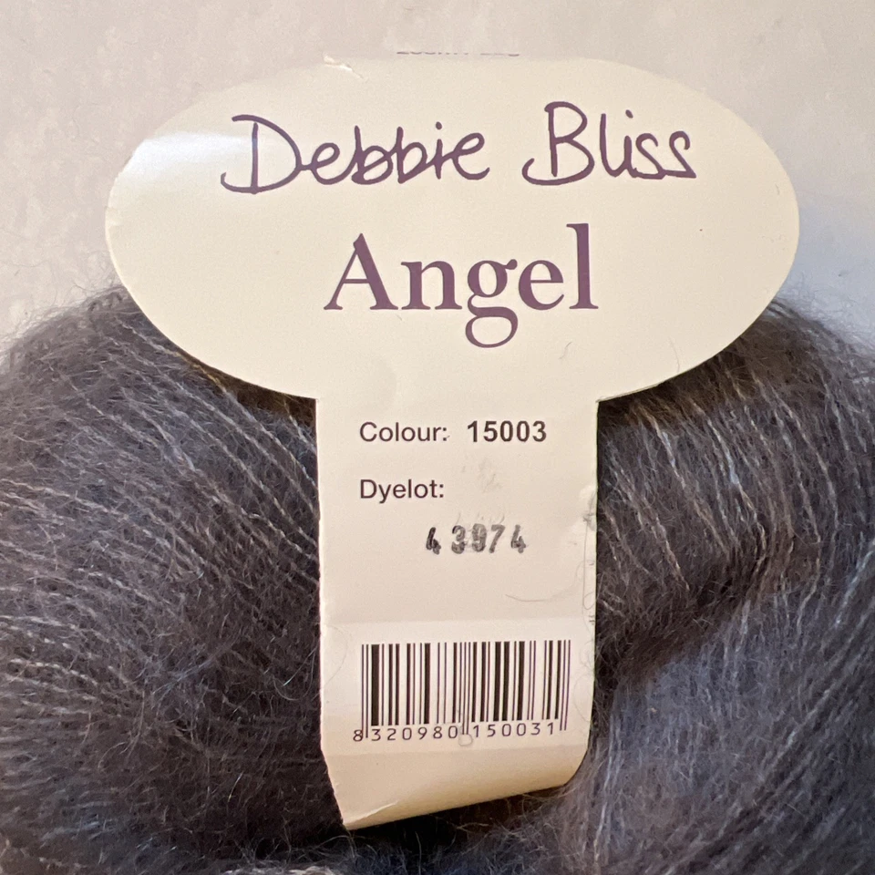 4 Balls Debbie Bliss Angel Yarn Color 15003 2ply lace Super Kid Mohair and Silk - Image 4 of 4
