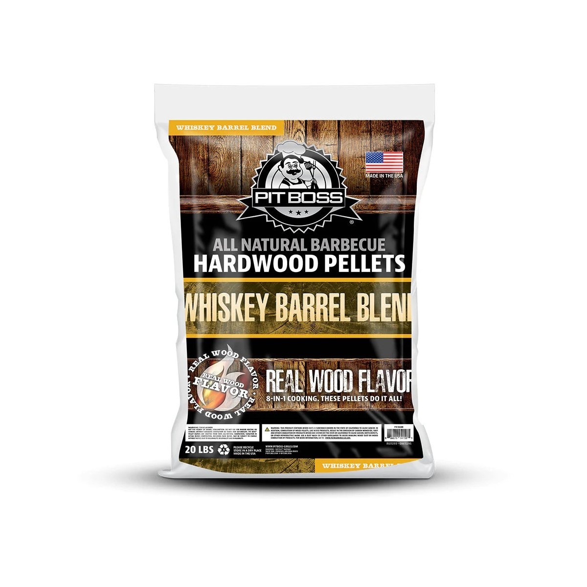 Granulés cuisson Pit Boss saveur whisky 9 kg pour fumoir et barbecue