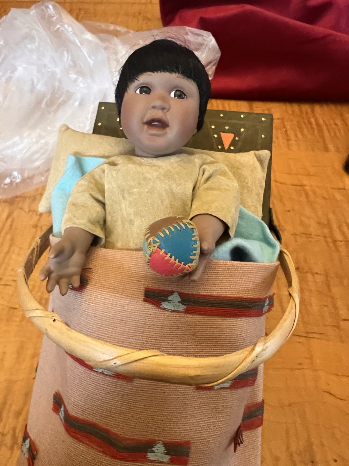 Native American Indian Baby  Doll 15 In New