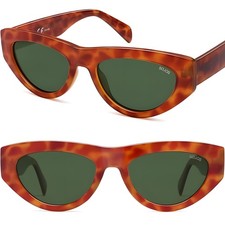 Tortoise & Green Cat Eye Sunglasses Fashionable Retro Y2K Bold For Women Stylish