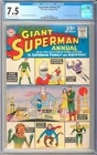 Superman Annual #5 High Grade Silver Age Giant Vintage DC Comic 1962 CGC 7.5