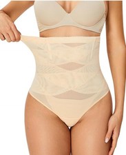 Thong Shapewear Tummy Control, Women High Waist Thong Panties Body Shaper