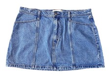 Abercrombie Fitch Skirt Size 32/14 Women s Blue Jean High Rise Mini EUC
