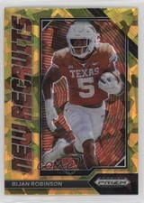 2023 Panini Prizm Draft Picks New Recruits Gold Ice Bijan Robinson #NR-3 0i1b