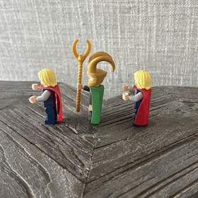 LEGO Marvel Minifigure Thor (sh0018) & Loki (sh0033) 6869 Quinjet Aerial Battle