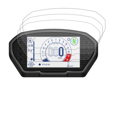2-Pack Ultra Clear Screen Protectors For Triumph Tiger 800 / 1200 TFT Dash (2018+)