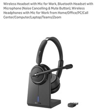 Wireless Headset with Mic for Work,Bluetooth Headset with Microphone