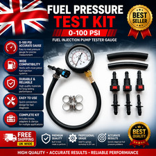 Fuel Pressure Test Kit 0-100PSI Fuel Injection Pump Tester Gauge