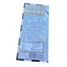 Map of Washington DC by Streetwise Folded & Laminated Multicolor Easy To Use