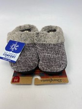 NEW/PKG Dearfoams US Shoe Size M Gray Slippers