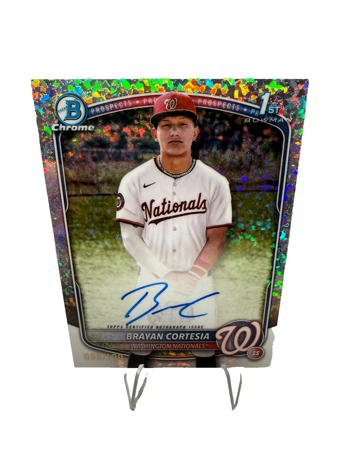 Brayan Cortesia 2025 Bowman Chrome 1st Mini-Diamond Refractor Auto /100 #CPA-BC