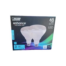 2 Pack Feit Electric BR40 65W 500K 850 Lumens Daylight LED E26 Bulbs
