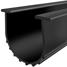 Garage Door Bottom Seal Kit with U-Shape Weather U shape 20FT, Black