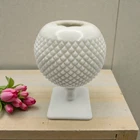 WESTMORELAND ~  Vintage 6.75" IVY BOWL VASE (English Hobnail Milk Glass) ~ USA