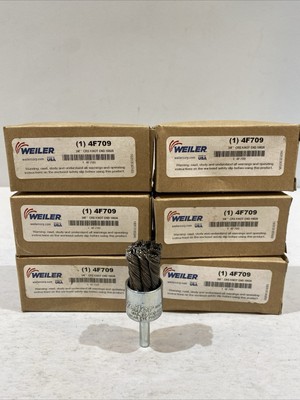 6 WEILER 90192 Crs Knot Wire End Brush,Steel,3/4 In. 4F709 1/4'' Shank FREE SHIP!
