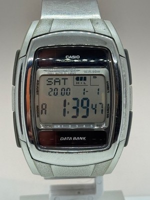 Casio DB-E30 Module 2568 Solar World Time Telememo 30 Alarm Wrist Watch Vintage