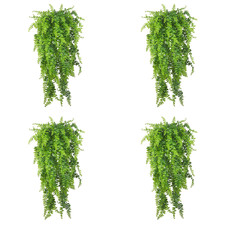 35" Artificial Fake Hanging Boston Ferns Plants Vine Fake Ivy Boston Outdoor US