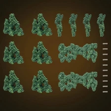 Dwarven Forge Terrain: Cities Untold: Lowtown - Ivy Facades Pack -Painted/Sealed