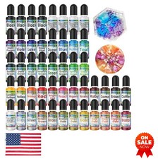 Alcohol Ink Set 48 Bottles 10ml Highly Concentrated Resin Dye Vibrant Colors