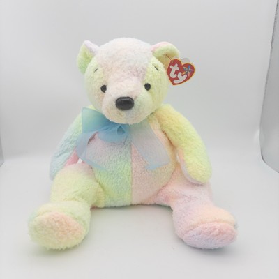 TY Beanie Buddy MELLOW the Bear (13 inch) New With Tags Pastel