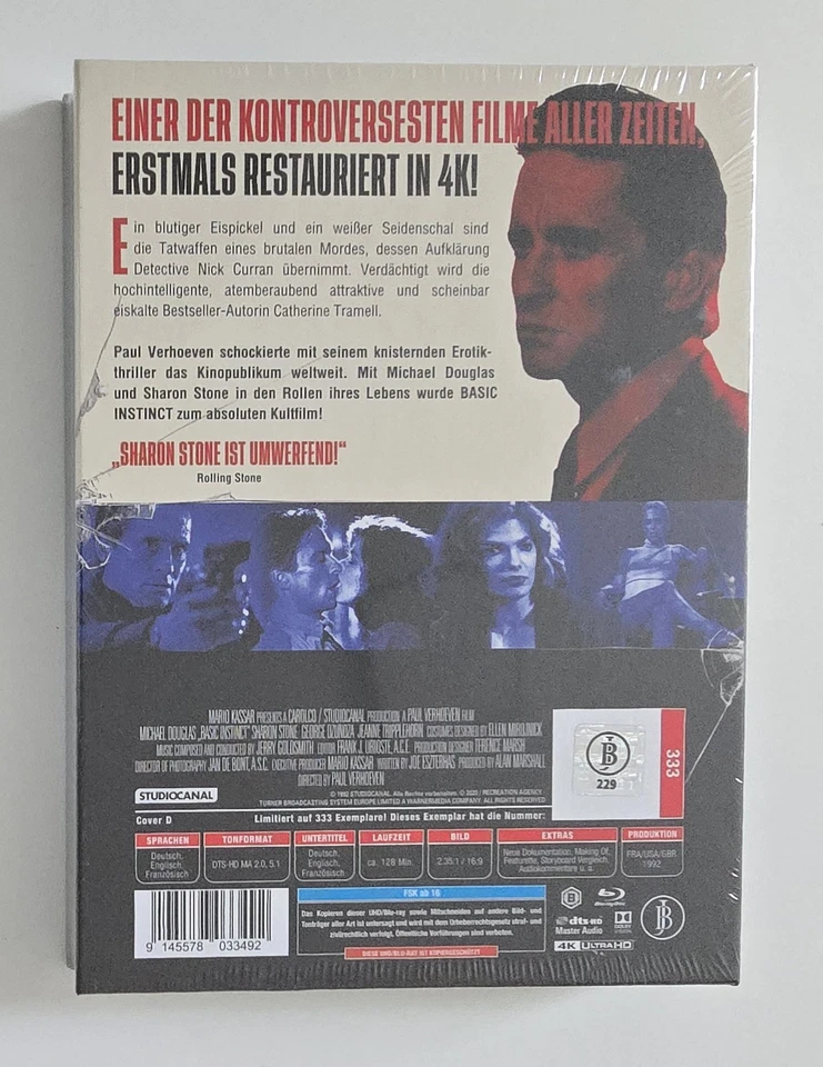 Basic Instinct  Limited 4K Mediabook Edition Cover D  NEU OVP - Bild 2 von 2