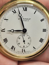 SWISS MINT, WORKS ARNEX 17 Jewel 45MM Gold Tone Pocket watch Swiss Made