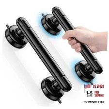 2 Pack Grab Bars for Bathtubs and Showers, No Drilling 2 x Medium Black