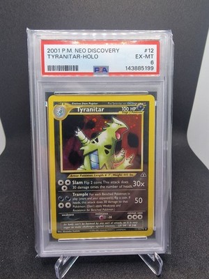 2001 POKEMON Tyranitar / Despotar Holo Neo Discovery #12 PSA 6 EX-MT