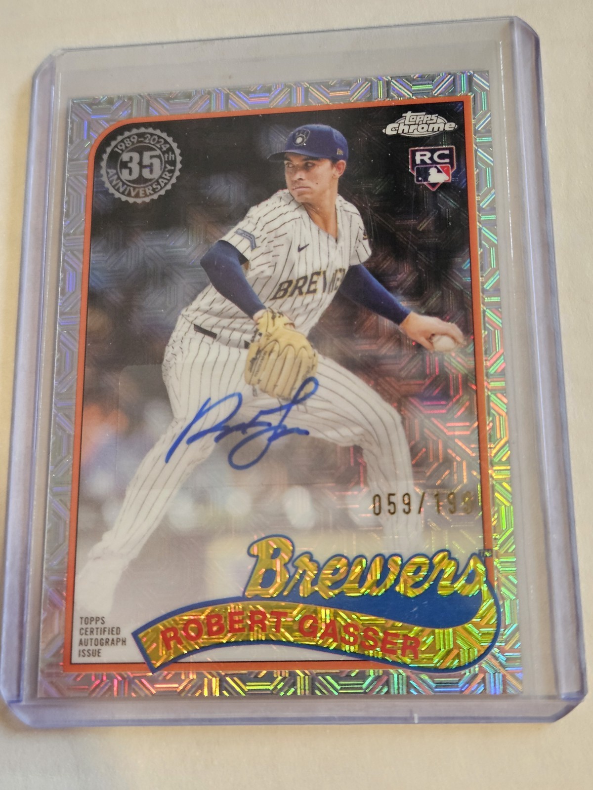 2024 Topps Update 1989 Topps Chrome Silver Pack Auto Robert Gasser Brewers