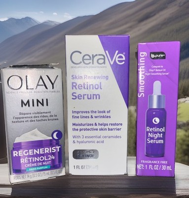Cerave Skin Renewing Retinol/Olay Mini Regenerist Retinol/ B pure NightSerum 3pc