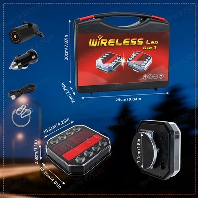 trailer lights that plug into cigarette lighter NEW Wireless Magnetic Trailer Lights, Bluetooth Tow Light Kit & USB Car  Charger