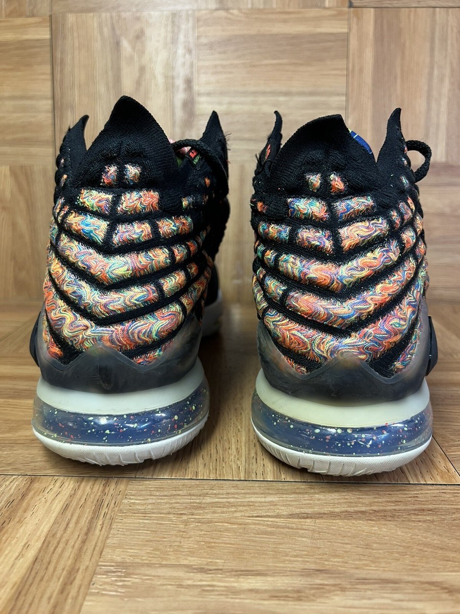 RARE🔥 Size 10 - Nike LeBron 17 James Gang 2020 Black Multicolored