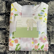 Family Sleep Kid's Girl's 6-9 Months Floral Long Sleeve PJs Sleeper